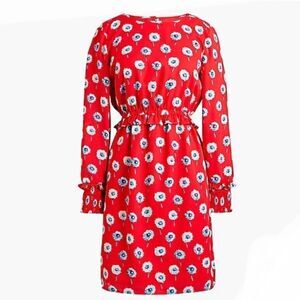 J. Crew | Printed Long Sleeve Fitted Dress